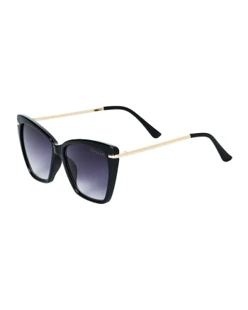 Ochelari de soare butterfly cu lentile in degrade, Negru/Auriu pal