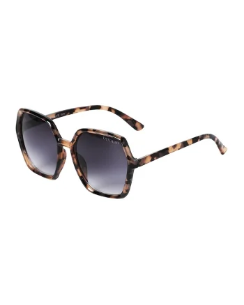 Ochelari de soare patrati cu lentile in degrade, Negru/Maro camel
