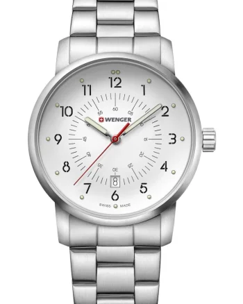 Ceas casual unisex  42 mm, Argintiu