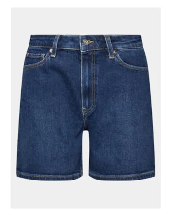 Pantaloni scurti din denim cu talie inalta