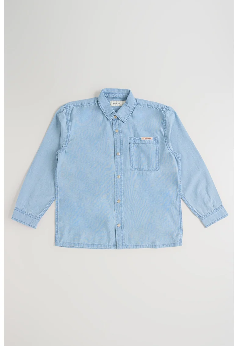 Camasa regular fit din bumbac organic, Albastru pastel