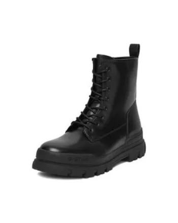 Ghete barbati  piele naturala, negru, cu fermoar , rotund