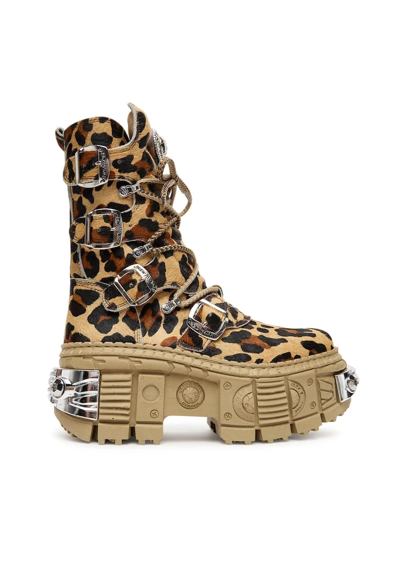 Ghete dama piele naturala  Leopard