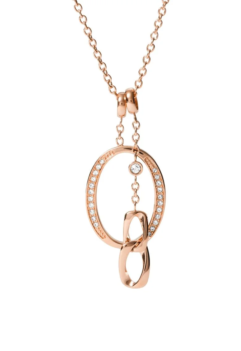 Colier cu doua pandantive, Auriu rose