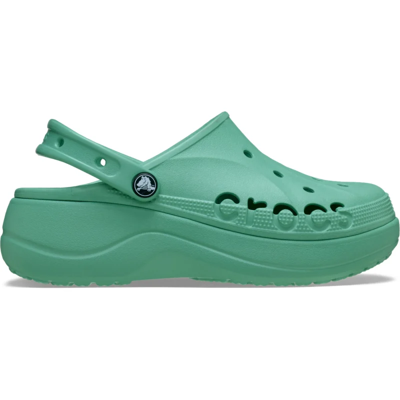 Saboți Crocs Baya Platform Clog Verde - Jade Stone