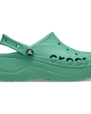 Saboți Crocs Baya Platform Clog Verde - Jade Stone