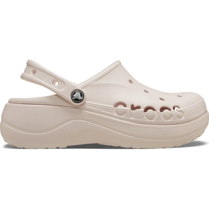 Saboți Crocs Baya Platform Clog Roz - Barely Pink