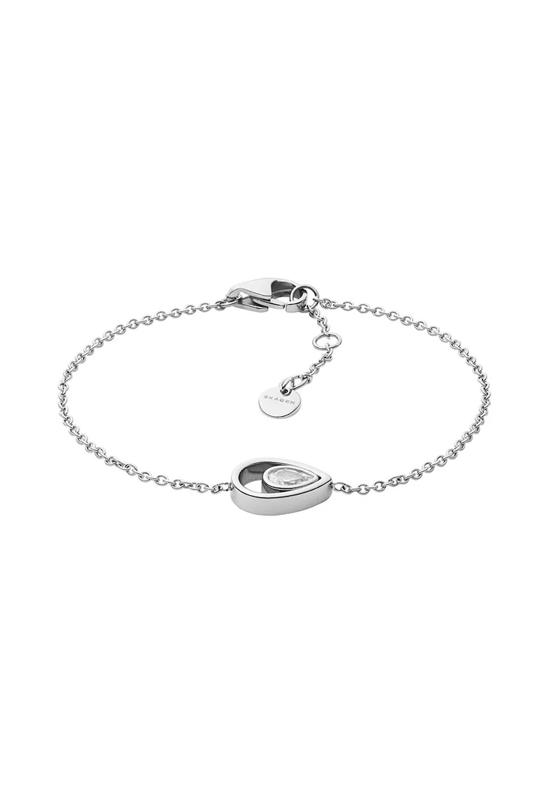 Bratara cu talisman zirconia, Argintiu