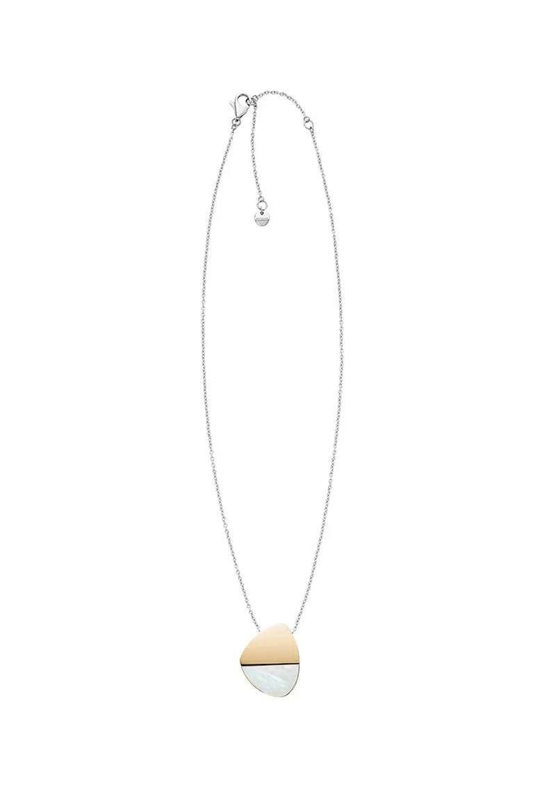 Colier cu pandantiv Mother of Pearl, Argintiu/Auriu rose