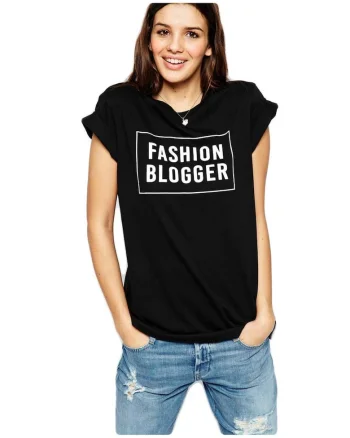 Tricou dama - Fashion Blogger, Negru