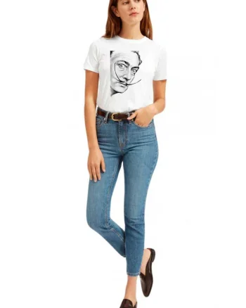 Tricou dama alb - Dali - Portret