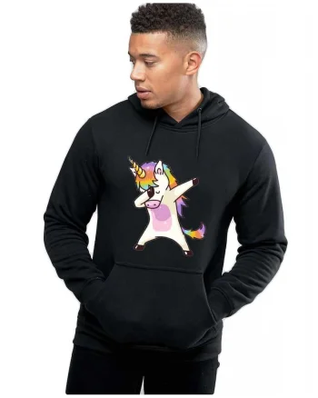 Hanorac Barbati Negru - Cool Unicorn