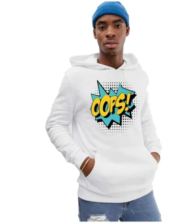 Hanorac Barbati Alb - Oops