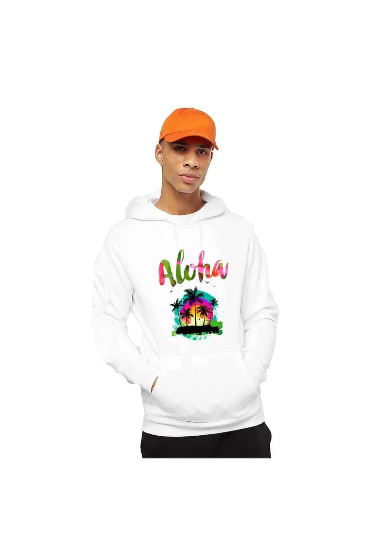 Hanorac Barbati Alb, Aloha Exotic, Alb