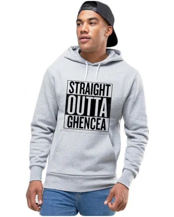 Hanorac Barbati Gri - Straight Outta Ghencea