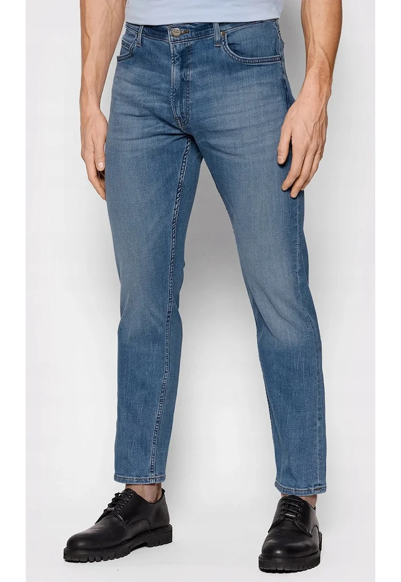 Blugi  Rider Slim, bumbac organic, albastri, din, Albastru