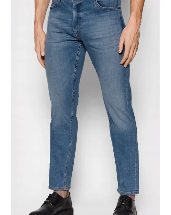 Blugi  Rider Slim, bumbac organic, albastri, din, Albastru