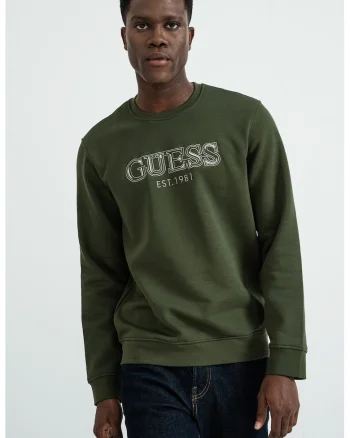 Bluza de trening cu logo brodat, Verde aquamarin/Alb murdar