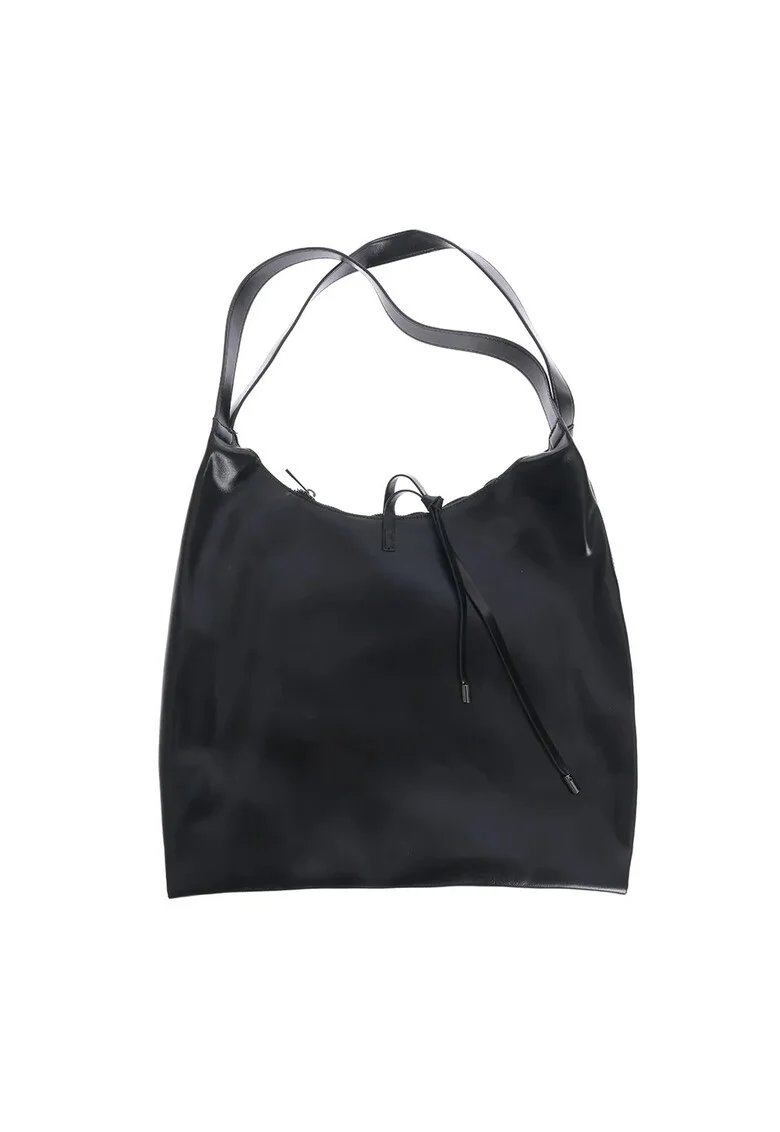 Geanta shopper neagra cu design minimalist