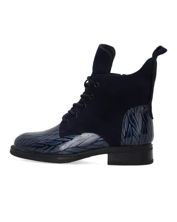 Ghete din piele cu model abstract, Albastru