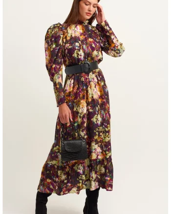 Rochie cu model floral, Multicolor