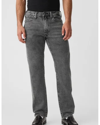 Blugi regular fit cu talie medie, Gri inchis