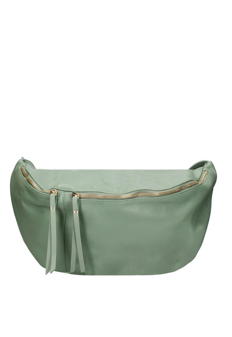 Borseta de piele Caelia, Verde menta