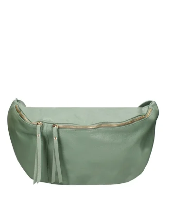 Borseta de piele Caelia, Verde menta
