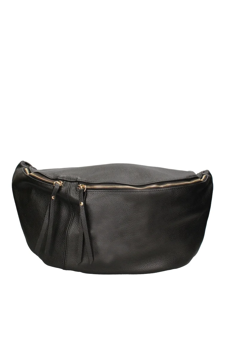 Borseta de piele Caelia, Negru