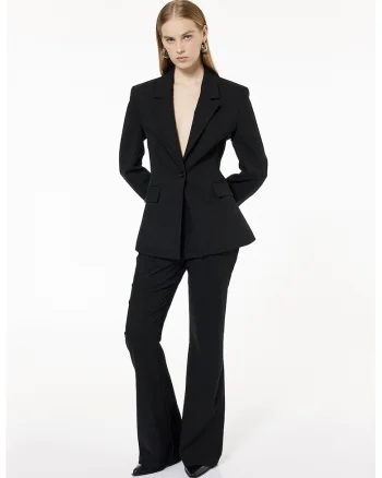 Sacou slim fit uni, Negru