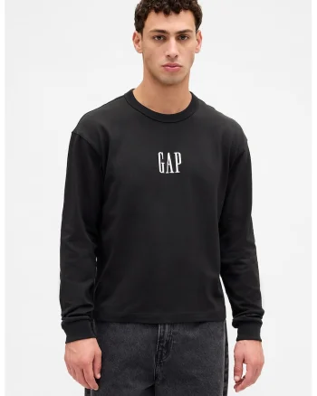 Bluza de trening cu logo, Negru stins