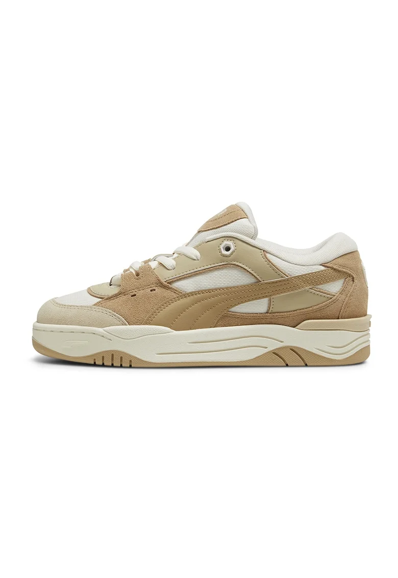 Pantofi sport unisex cu detalii din piele intoarsa ecologica 180, Bej/Crem