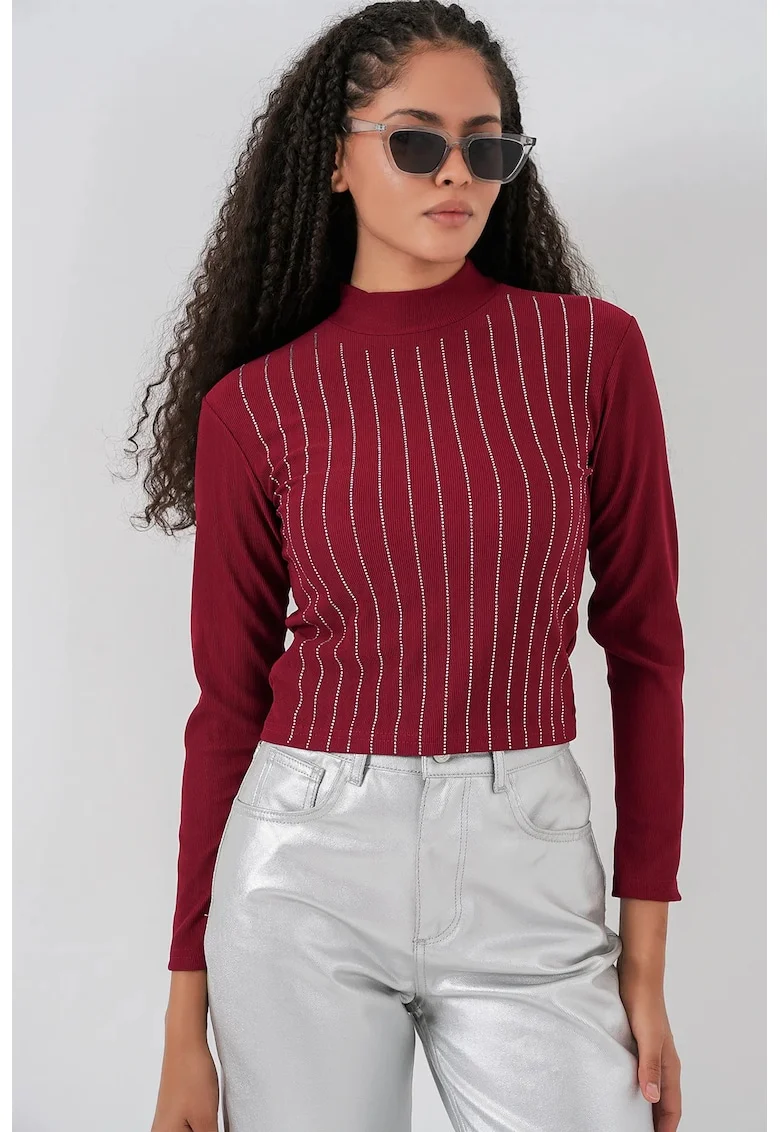 Bluza dama, HiCCUP, Jerseu, Visiniu