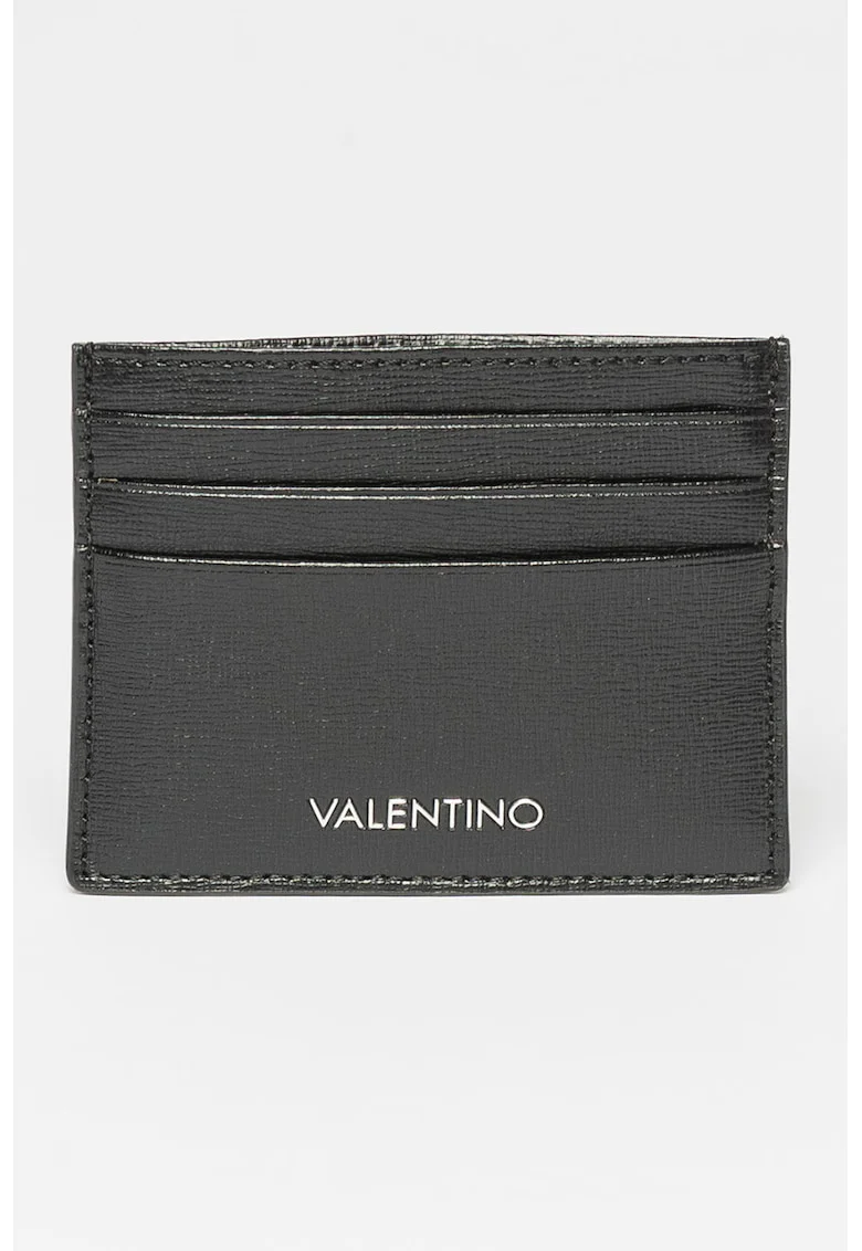 Portcart de piele Saffiano Marnier, Negru