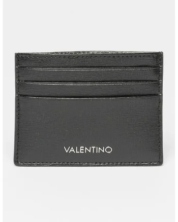 Portcart de piele Saffiano Marnier, Negru