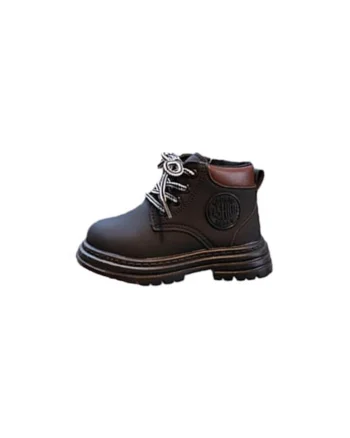 Ghete  Neimblanite, Model Fashion, Piele ecologica, Baieti, Fermoar, Siret, Negru
