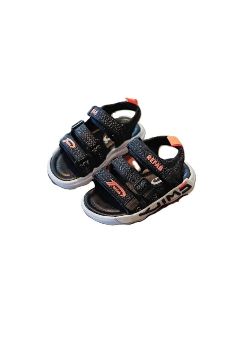 Sandale  Model Refab, Casual, Textil, Baieti, Negru