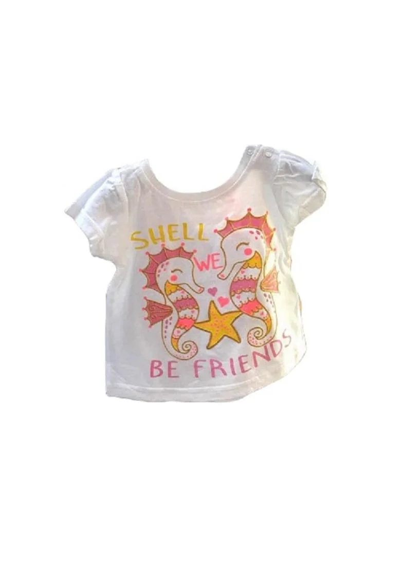 Tricou  - Be Friends, Maneca scurta, Bumbac, Fete, Multicolor