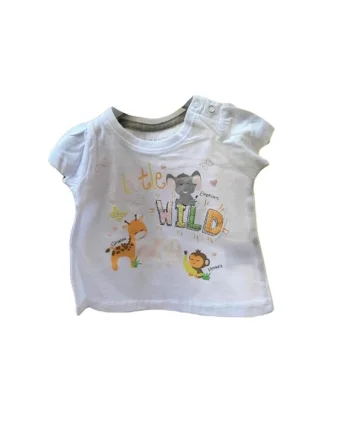 Tricou  - Little Wild One, Maneca scurta, Bumbac, Fete, Multicolor