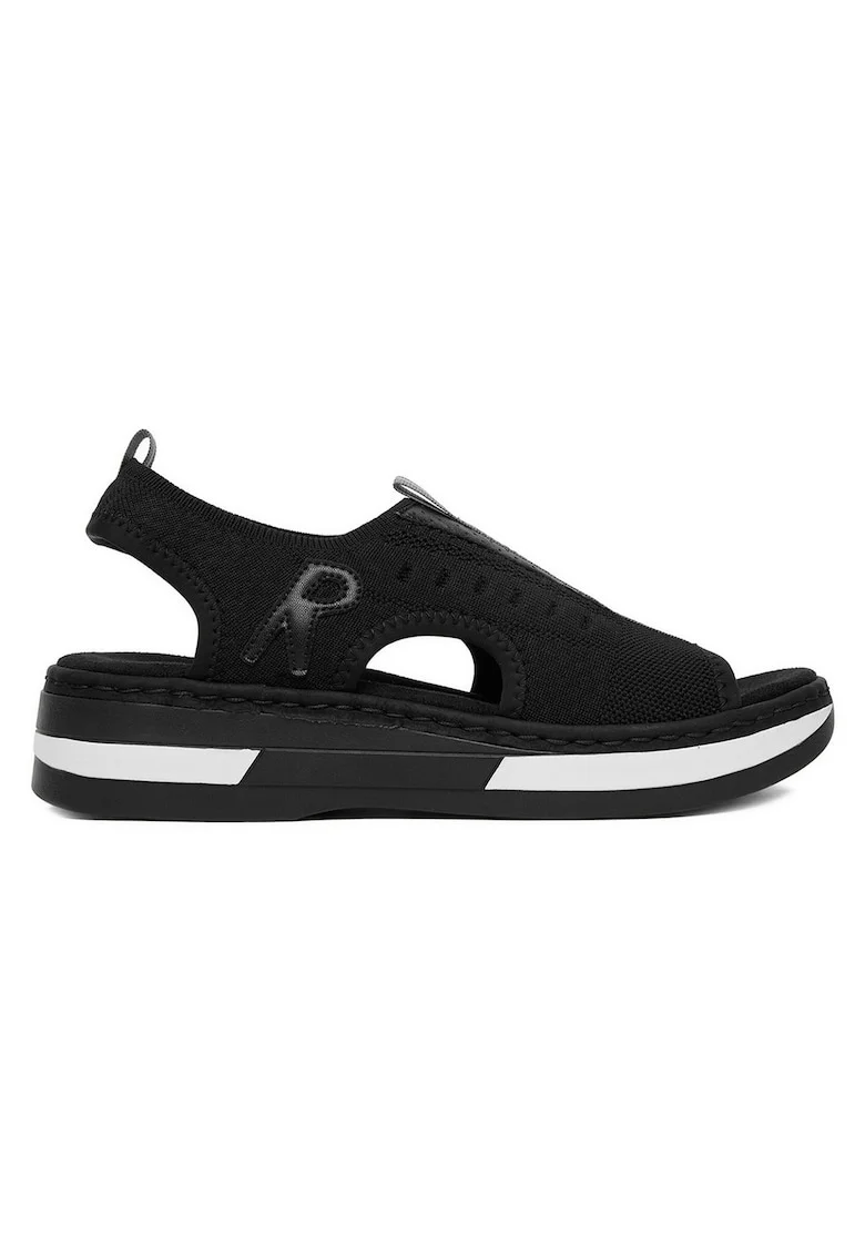 Sandale dama  platforma, confortabile, Negru