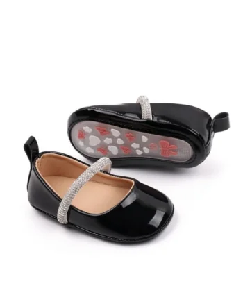 Pantofi  Model AL 13202 din lac, Fete, Negru