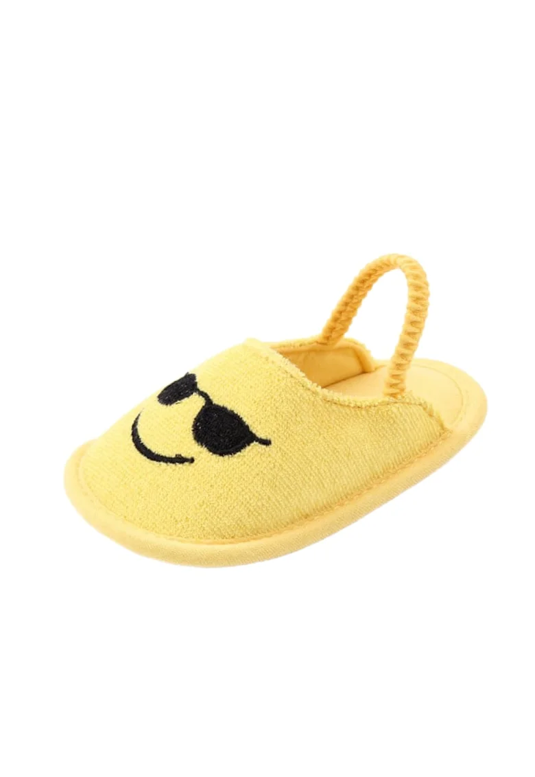 Pantofi  Decupati, Emoticon, Textil, Fete, Galben