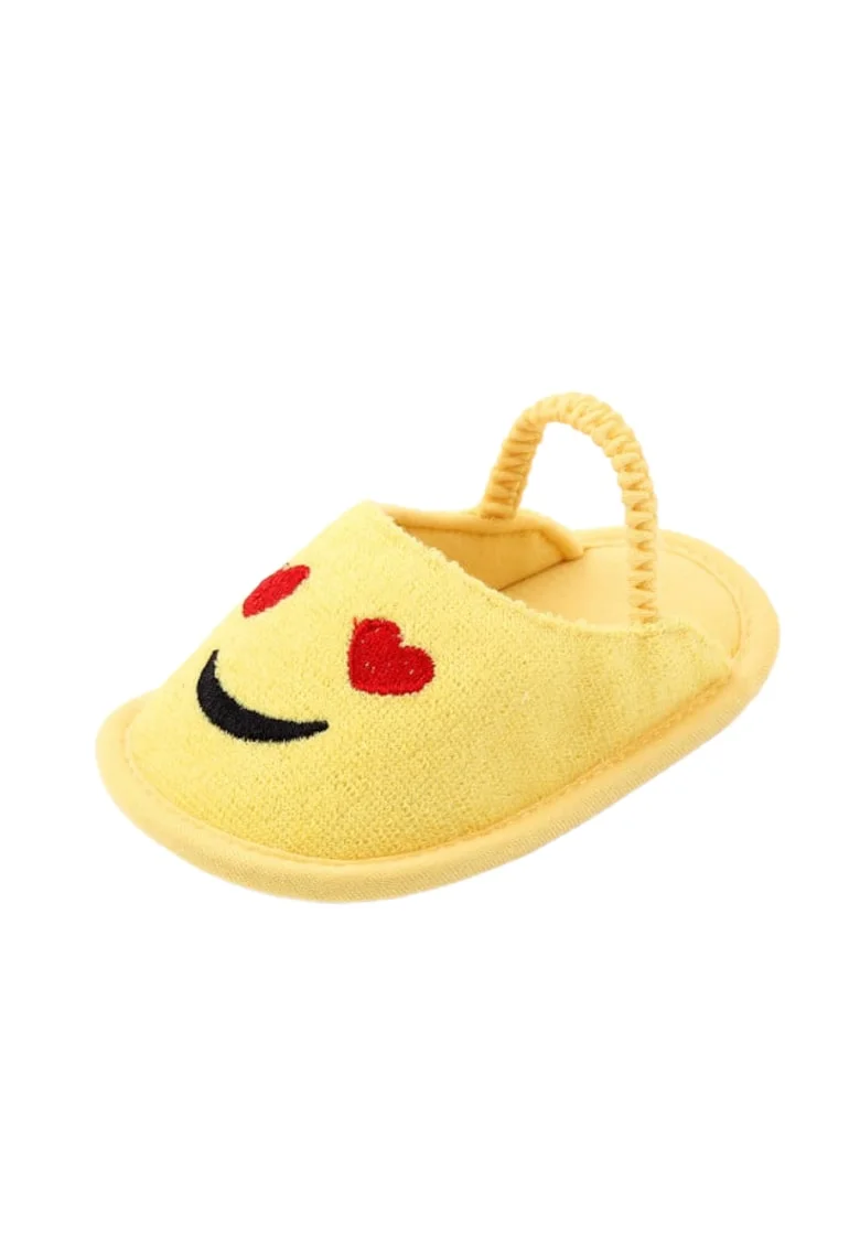 Pantofi  Decupati, Love Emoticon, Textil, Fete, Galben