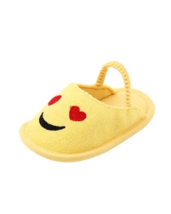 Pantofi  Decupati, Love Emoticon, Textil, Fete, Galben