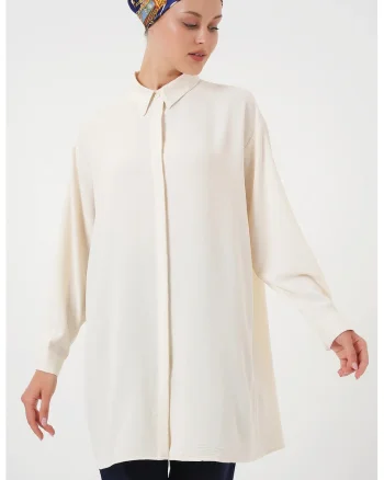 Camasa  Relaxed Fit, Fildes Natural, Textil