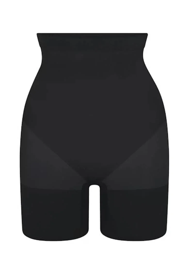 Lenjerie modelatoare,  pantaloni fara bretele, talie inalta, negru, textil