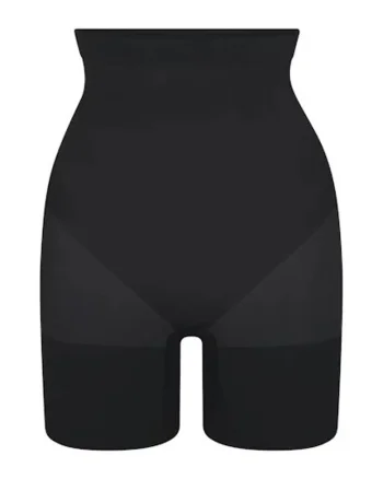 Lenjerie modelatoare,  pantaloni fara bretele, talie inalta, negru, textil
