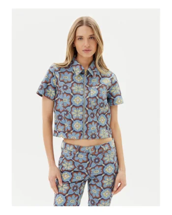 Camasa dama,  albastru, Multicolor