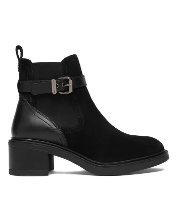 Botine U S Polo Assn, piele naturala, negru, Negru