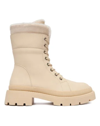Pantofi  material textil, bej, Bej